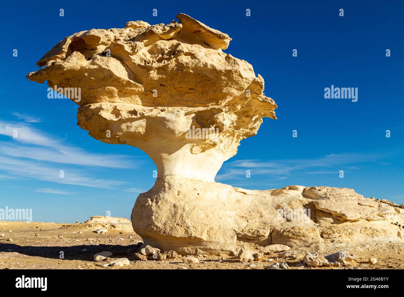 Il deserto Bianco a Farafra nel Sahara d'Egitto Foto Stock