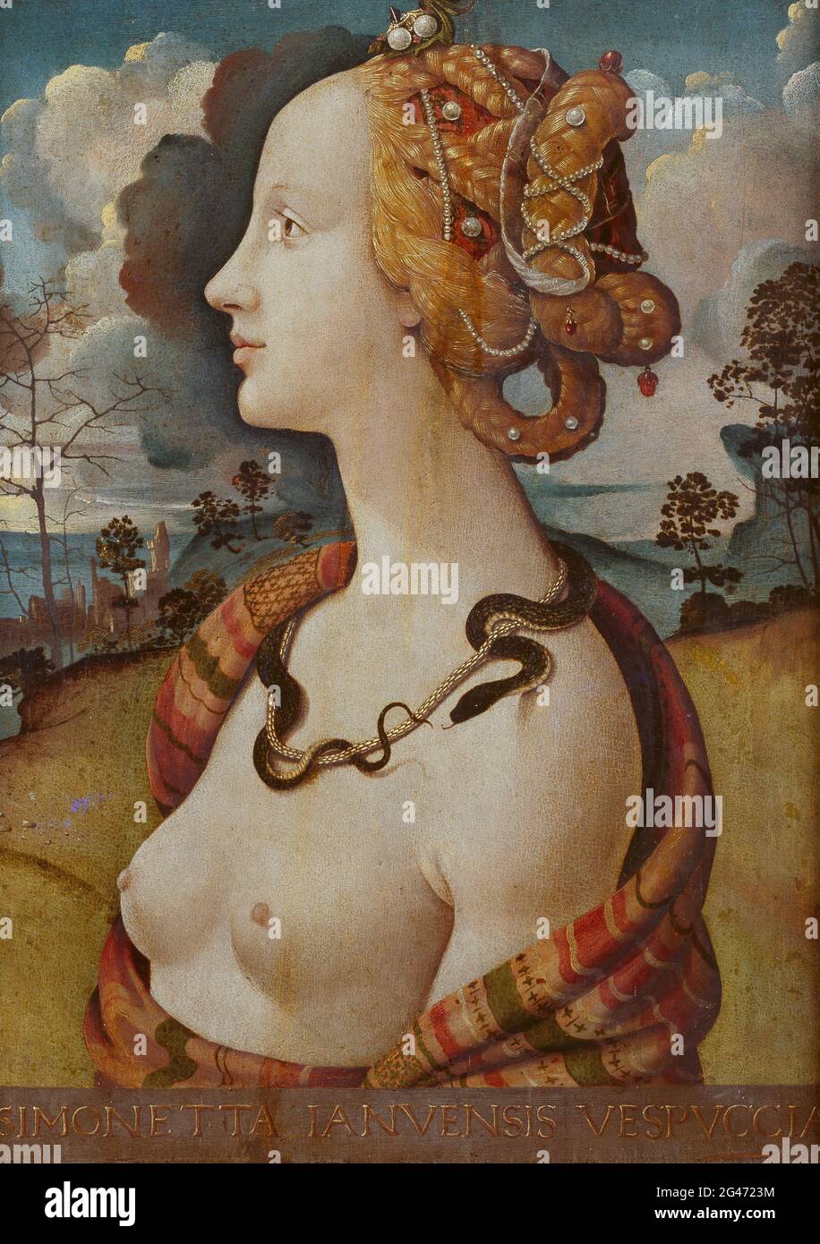 Piero di Cosimo - Ritratto de femme dit de Simonetta Vespucci Foto Stock