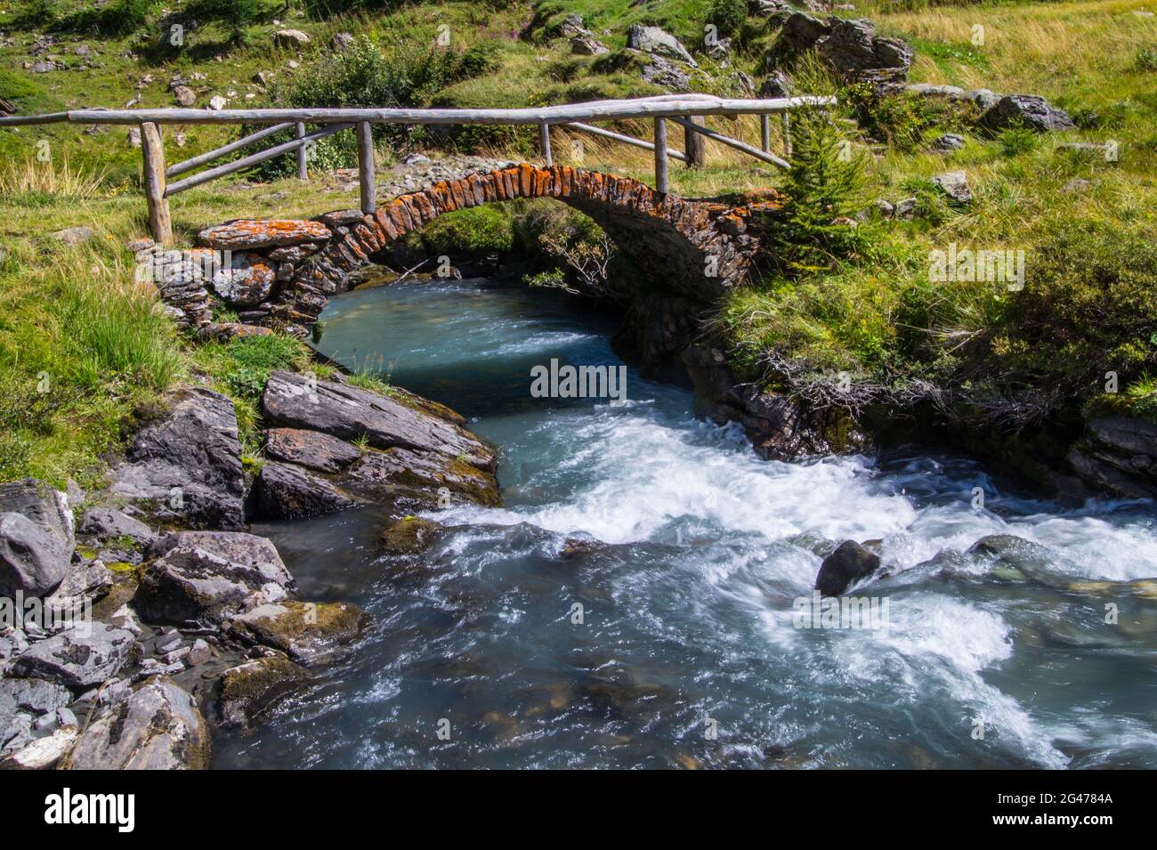 Valle del breuil, val di aosta, italia Foto Stock