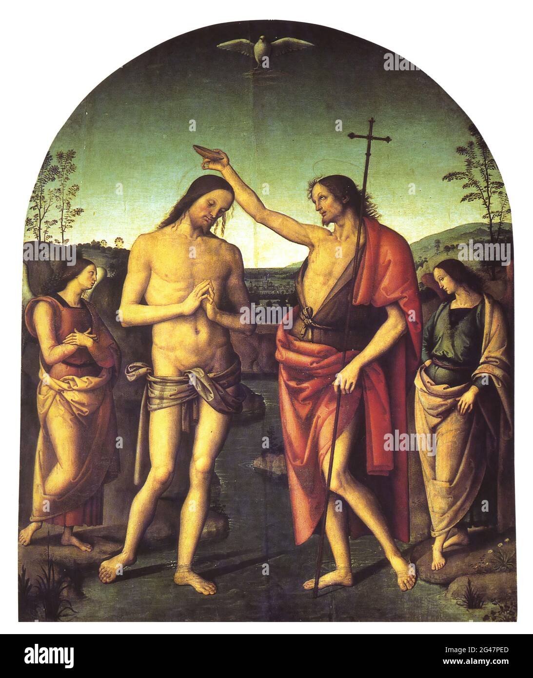 Pietro Perugino - Battesimo Cristo 1510 Foto Stock