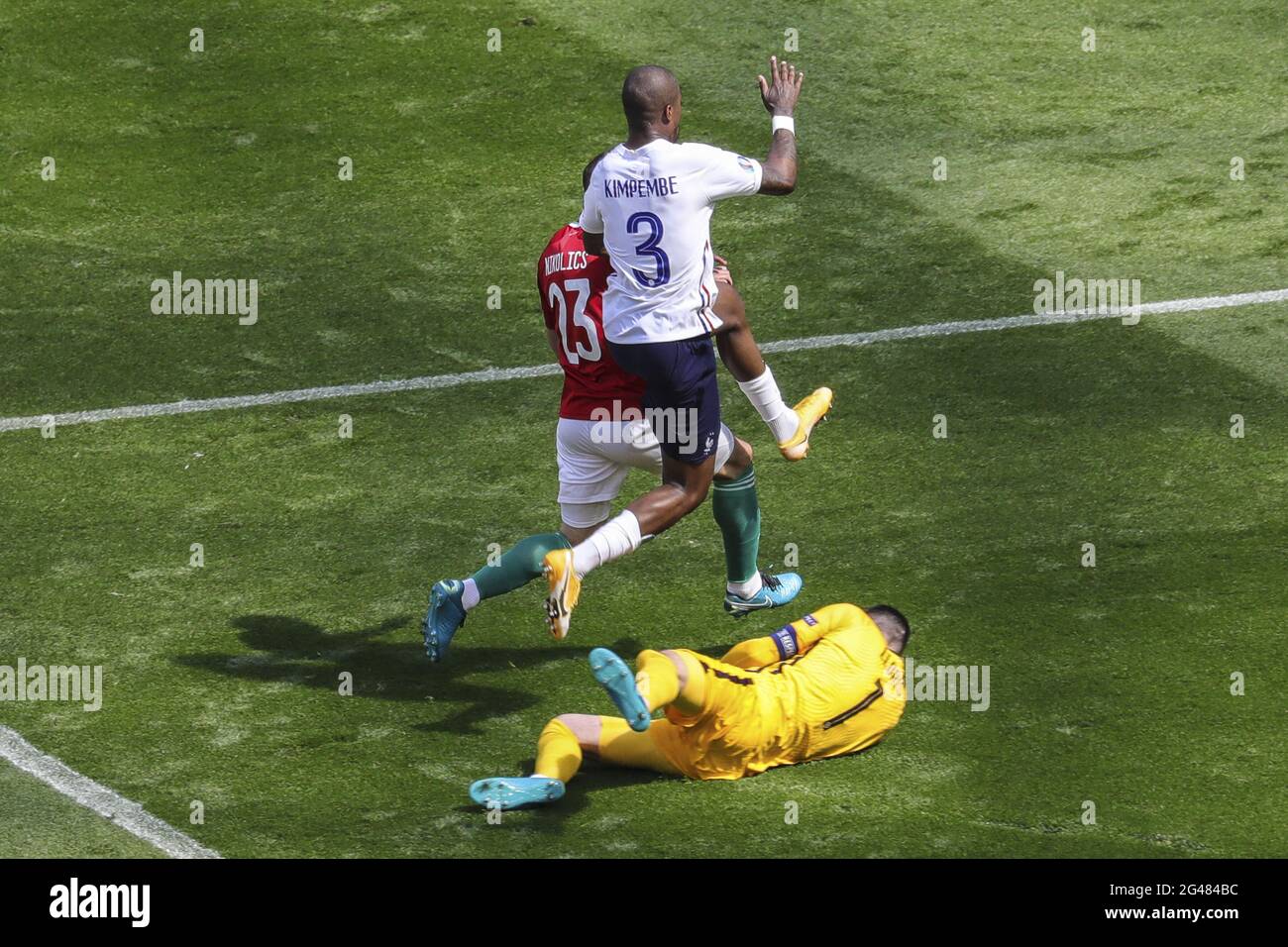 Budapest, Ungheria. 19 giugno 2021. Azione durante LA partita DI calcio DEL Gruppo F EURO 2020 tra Ungheria e Francia nello stadio Ferenc Puskas di Budapest Ungheria Credit: SPP Sport Press Photo. /Alamy Live News Foto Stock