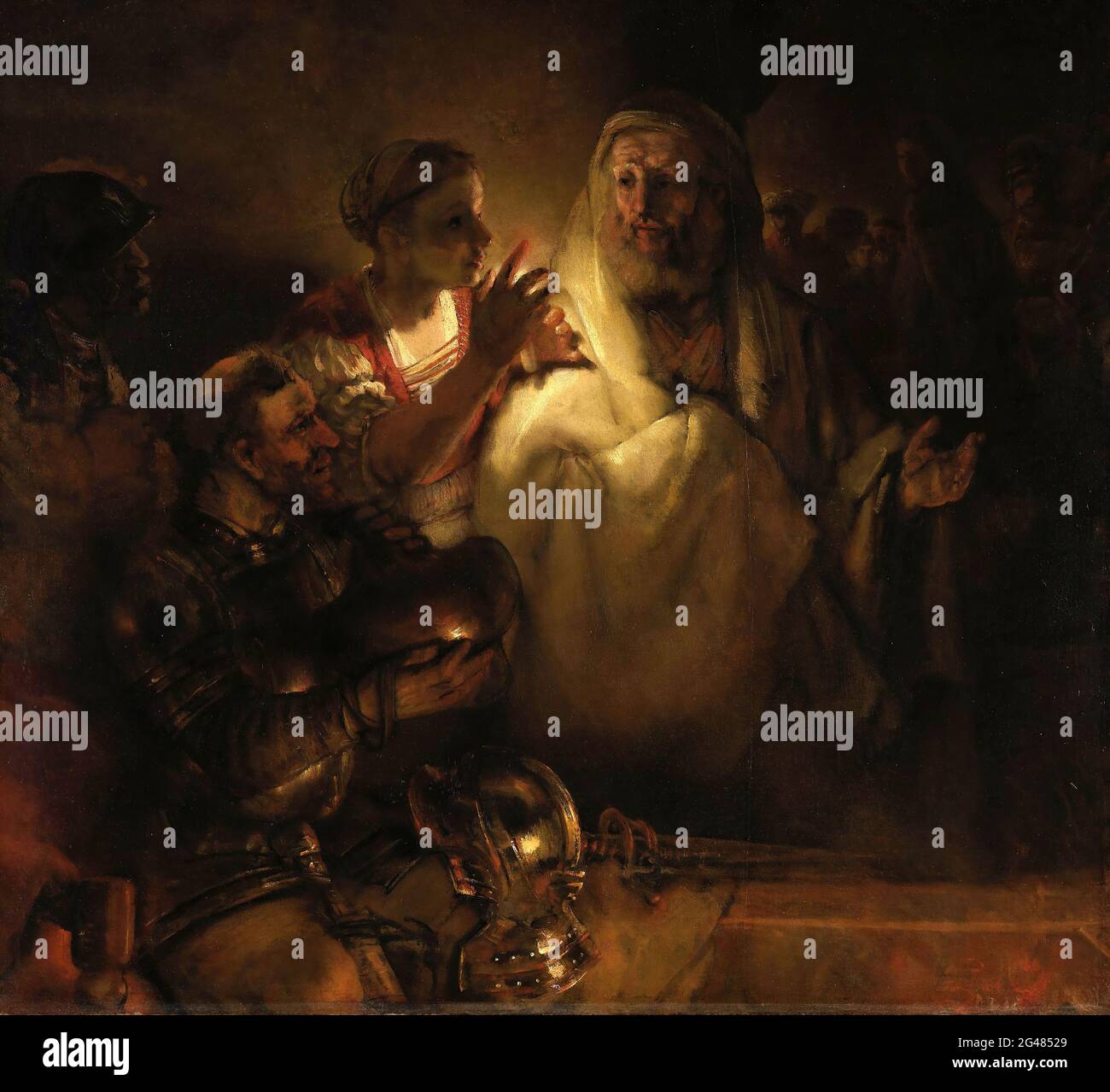 Rembrandt Harmenszoon Van Rijn - la negazione di San Pietro Foto Stock