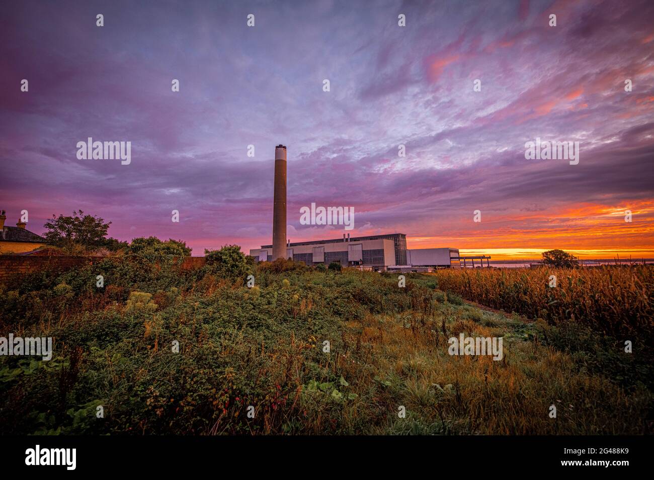 Centrale elettrica Calshot, New Forest. Foto Stock