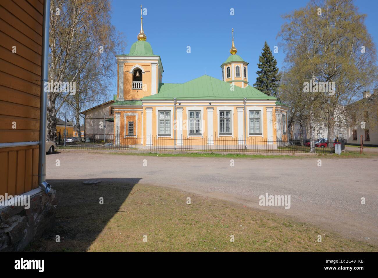 La più antica chiesa ortodossa in Finlandia, protezione della Chiesa di Theotokos (Pokrova) nella fortezza di Lappeenranta, Lappeenranta, Finlandia Foto Stock
