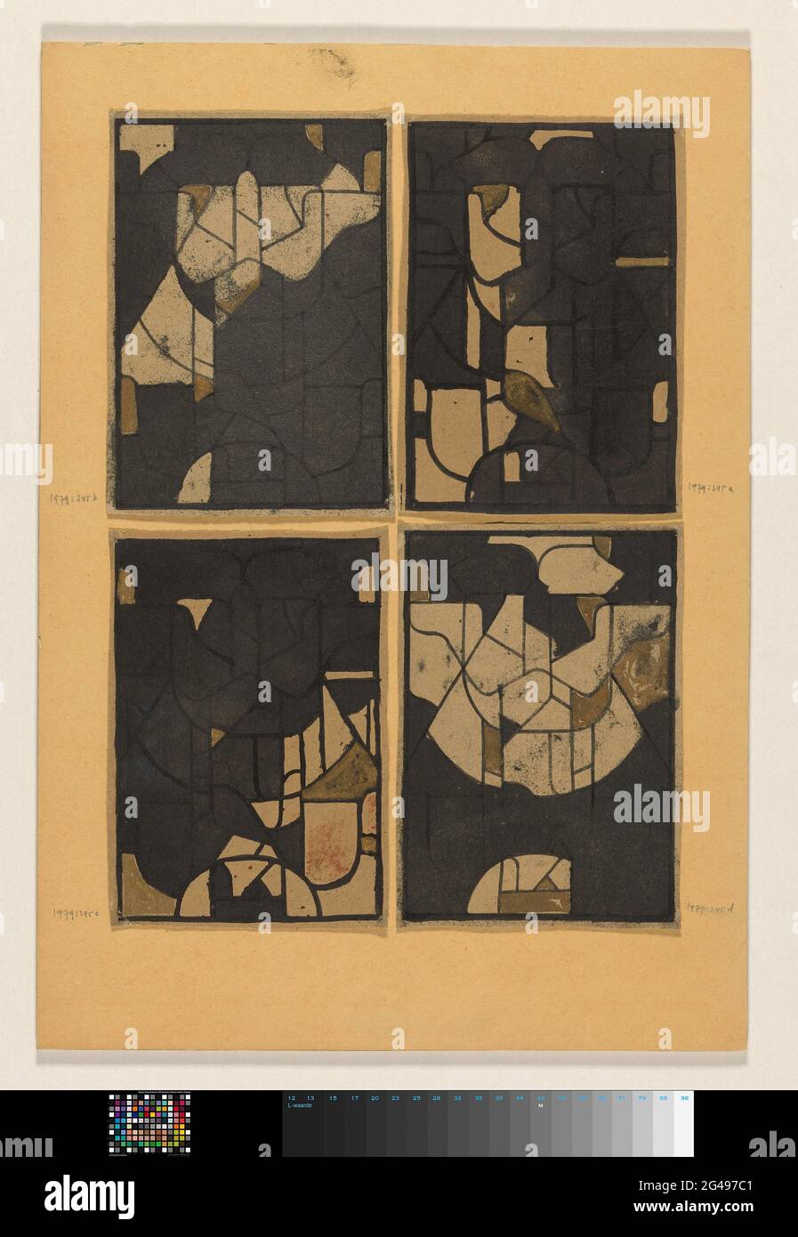 Tappezzeria per finestre nel Noordertransetto del Dom di Utrecht. . Foto Stock