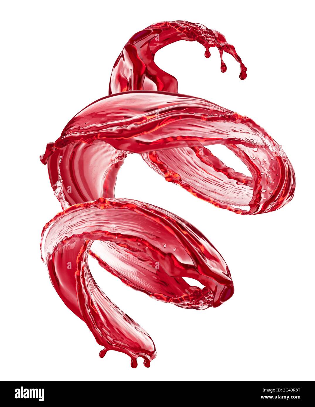 Spremuta di Berry spruzzata isolato su sfondo bianco Foto Stock