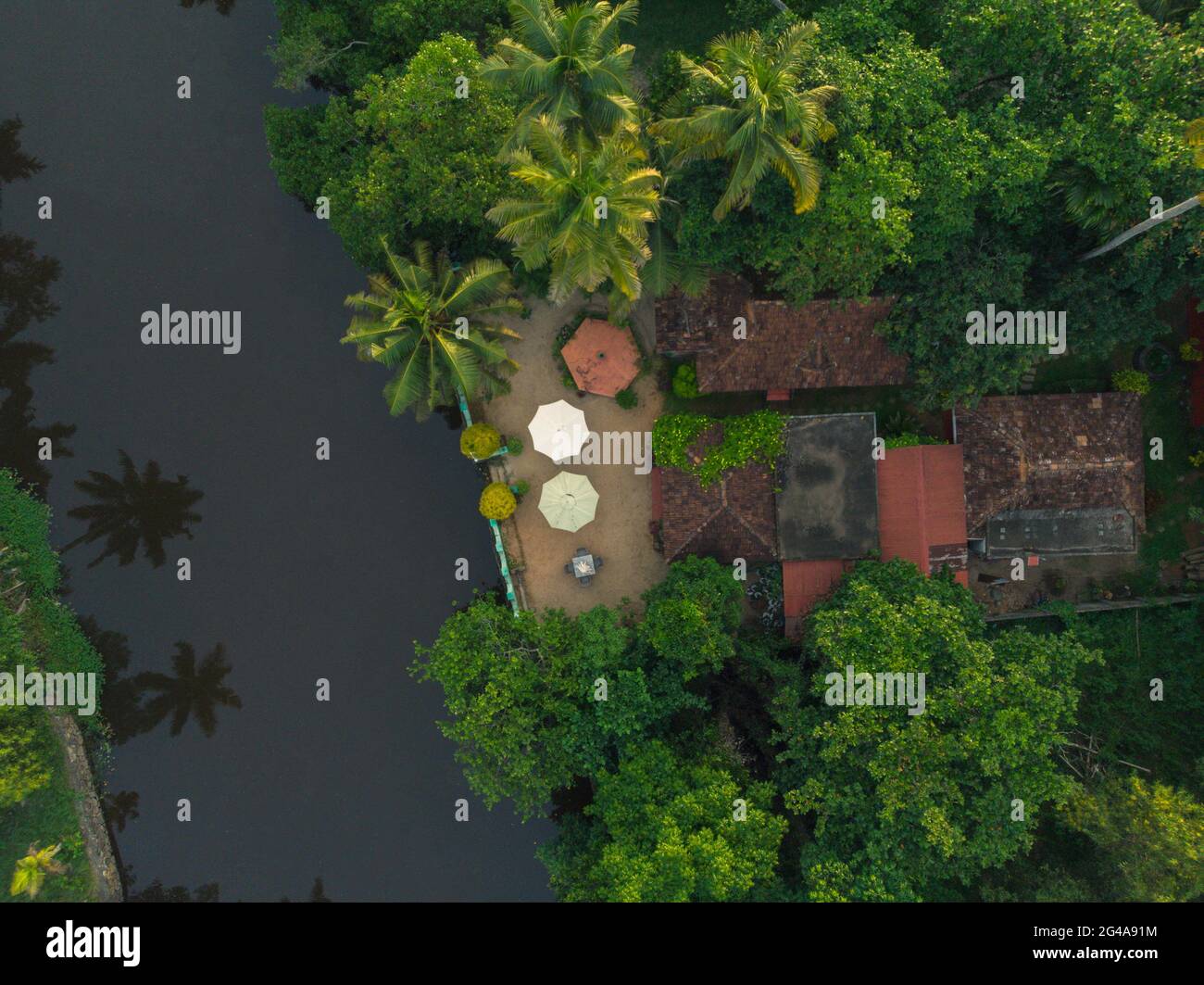 Backwaters di alapuzha e marari, KERALA Foto Stock