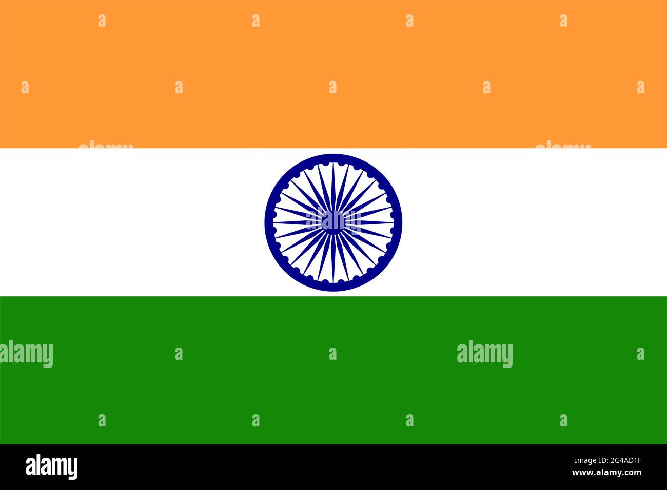 Bandiera nazionale di Indai, भारतीय ध्वज, Foto Stock