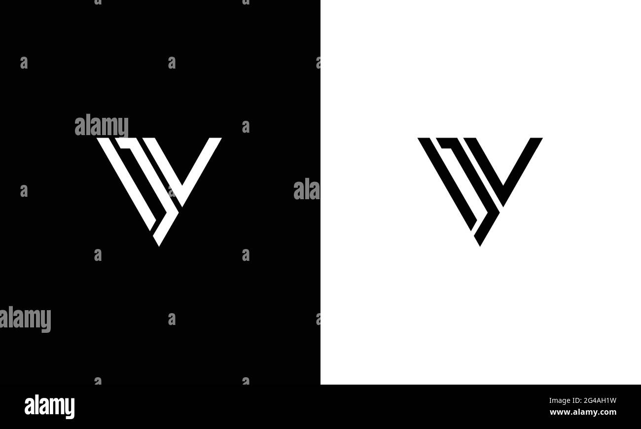Concetto di icona del logo DV letter design Illustrazione Vettoriale