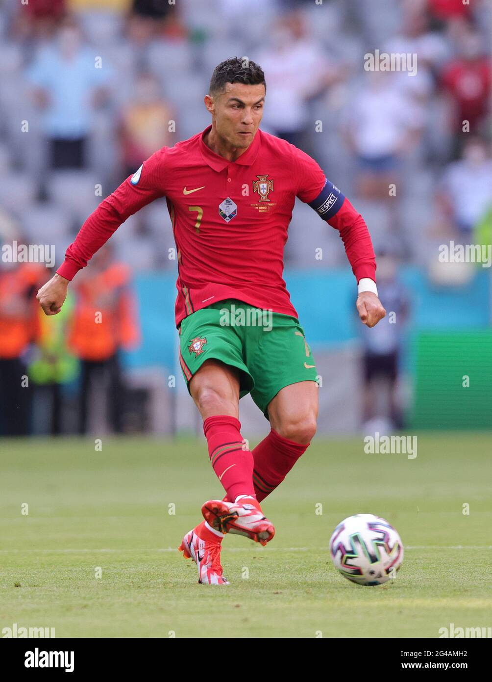 Primo: 19.06.2021, Fuvuball, Calcio: EURO 2021, EM 2020, EURO 2020, Campionato europeo 2020, fase di gruppo, gruppo F, por, Portogallo - GER, Germania 2: 4 Cristiano RONALDO, Portogallo, azione individuale Foto Stock