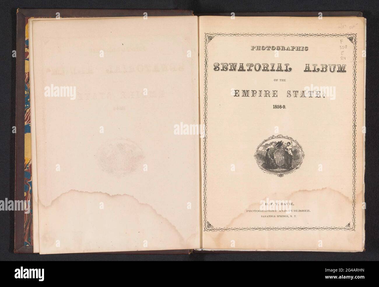 Album fotografico senatoriale dell'Empire state 1858-9. . Foto Stock