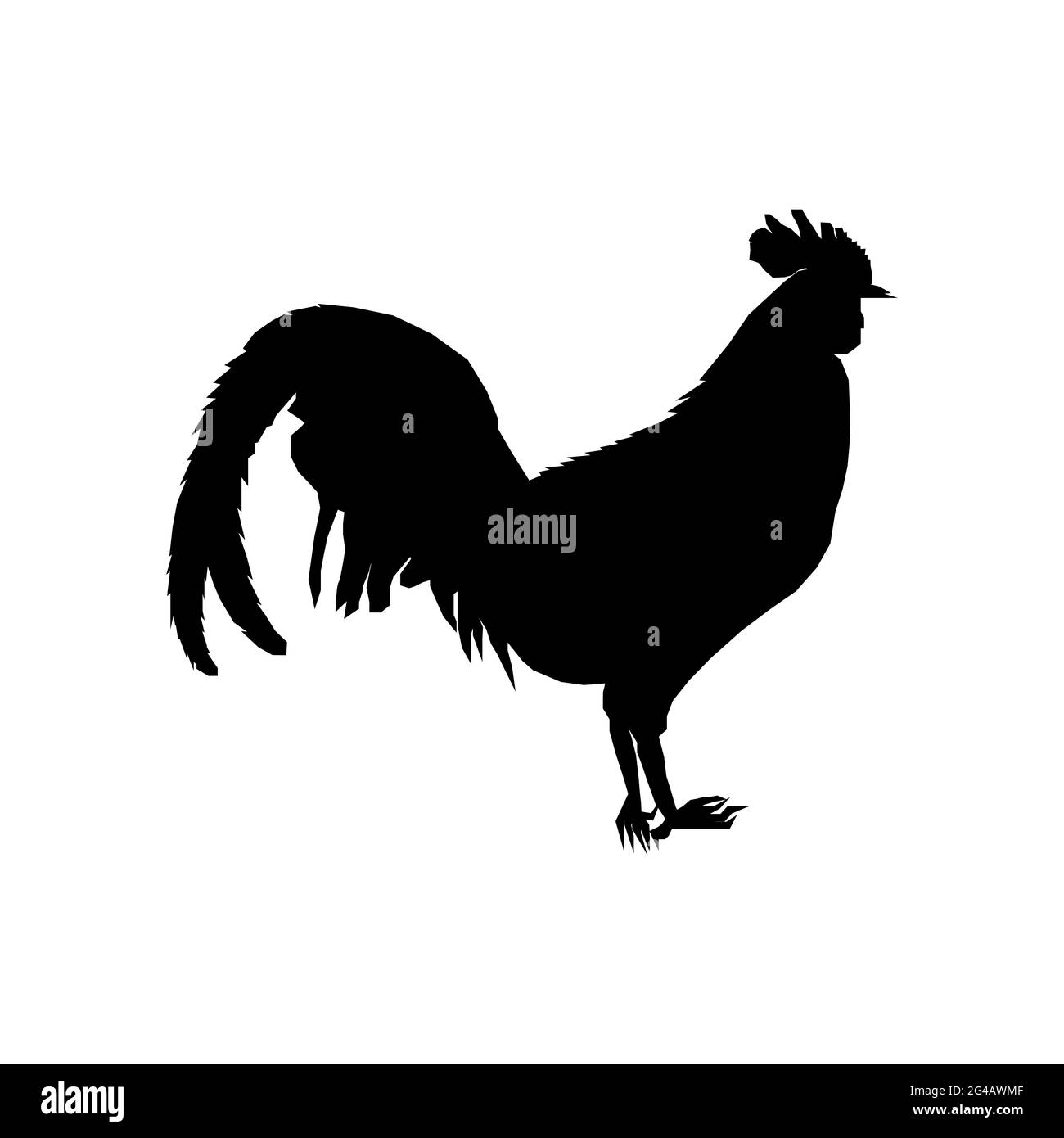 Il piatto di pollo icona, animale per il cinese segno zodiacale Foto Stock