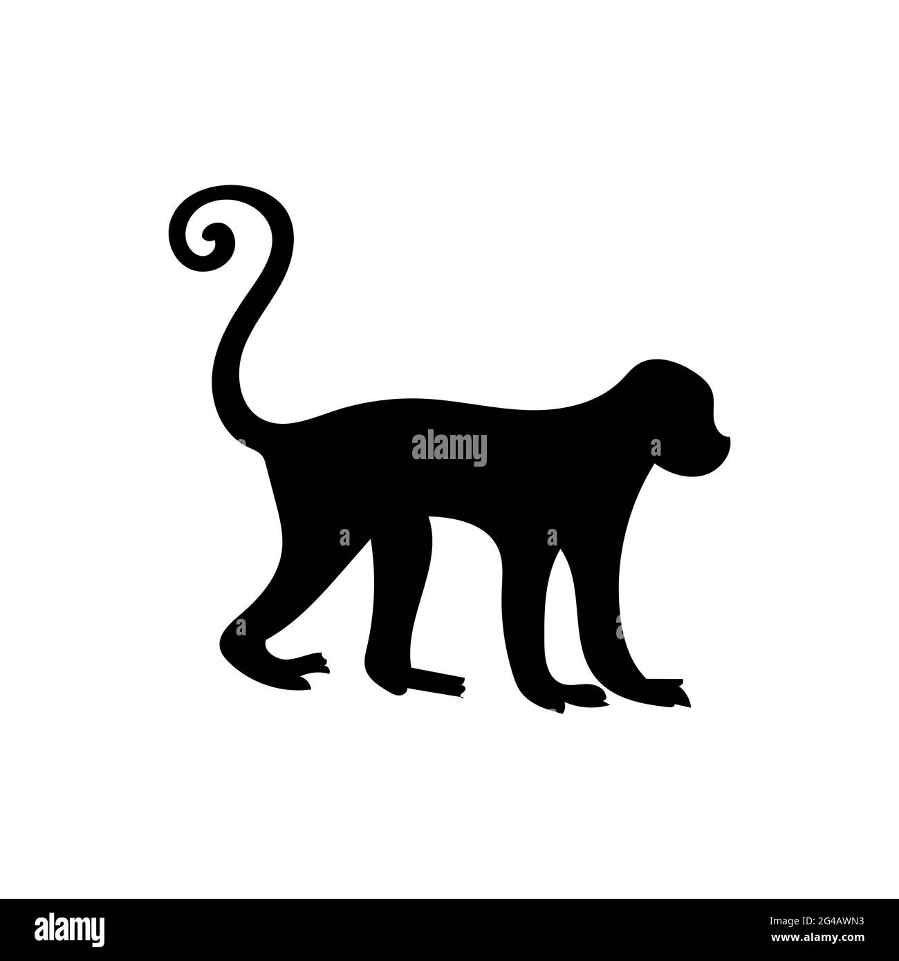 La scimmia icona piana, animale per il cinese segno zodiacale Foto Stock