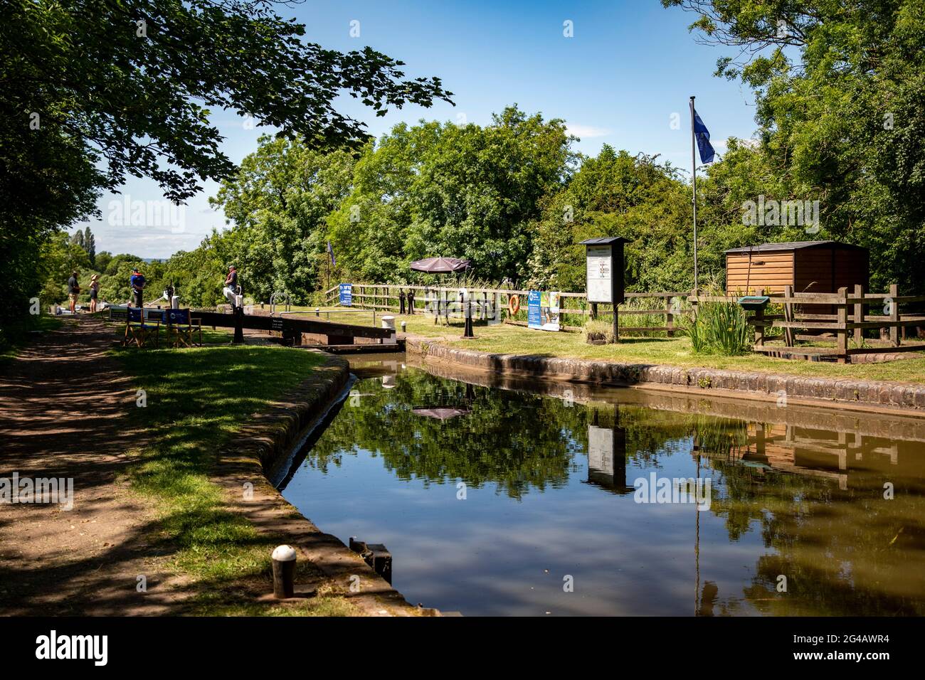 Droitwich Spa e Canal Foto Stock