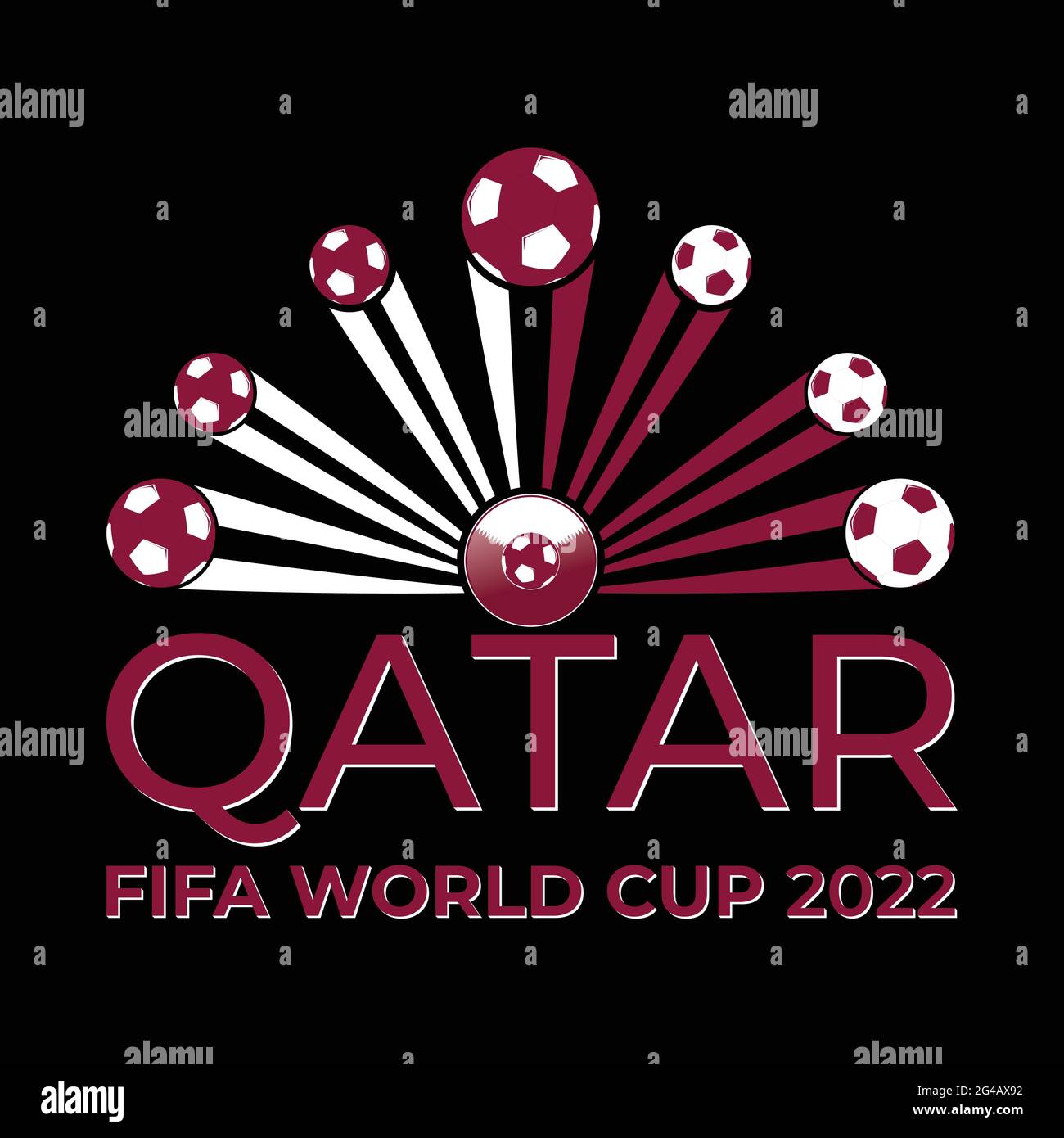 Coppa del mondo fifa Qatar 2022 Illustrazione Vettoriale