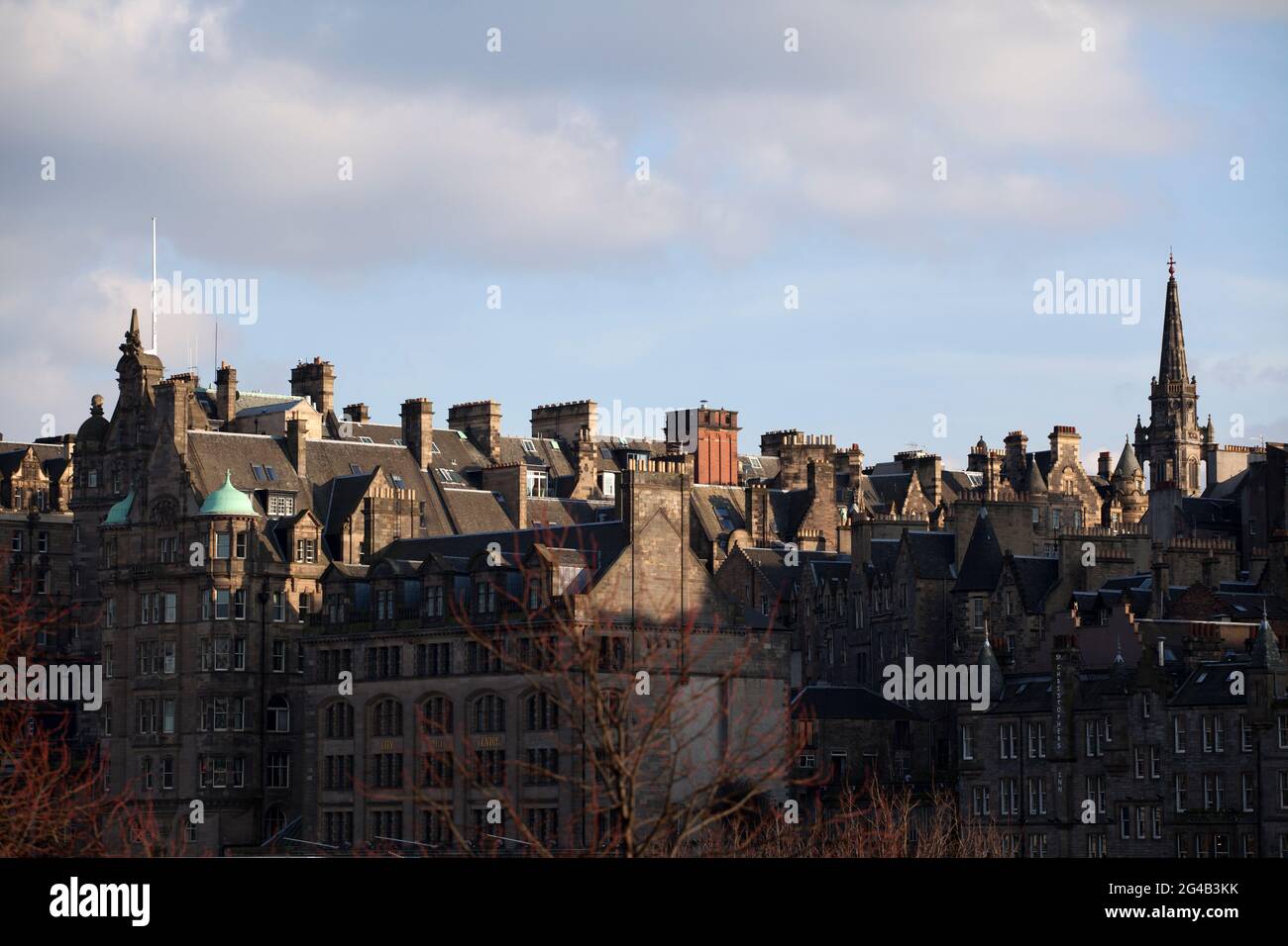 Auld Reekie o Old Edinburgh l'antica capitale della Scozia Foto Stock