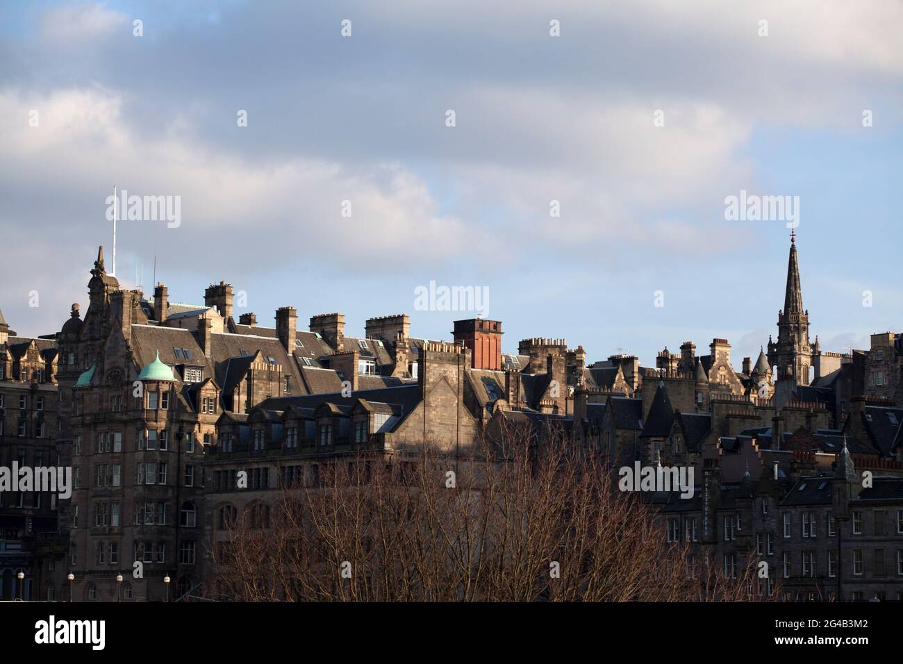 Auld Reekie o Old Edinburgh l'antica capitale della Scozia Foto Stock