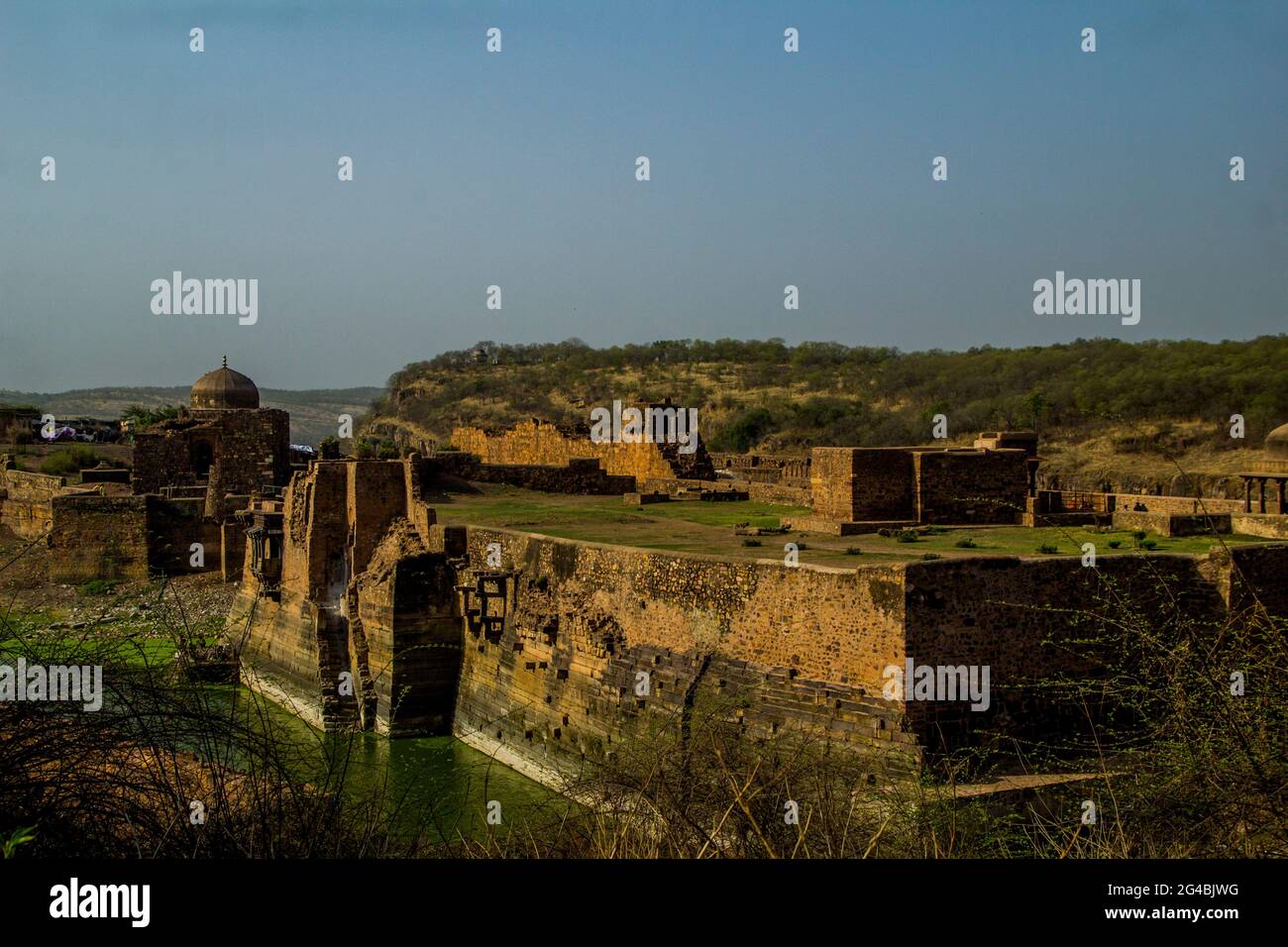 Varie vedute del forte di Ranthambore Foto Stock