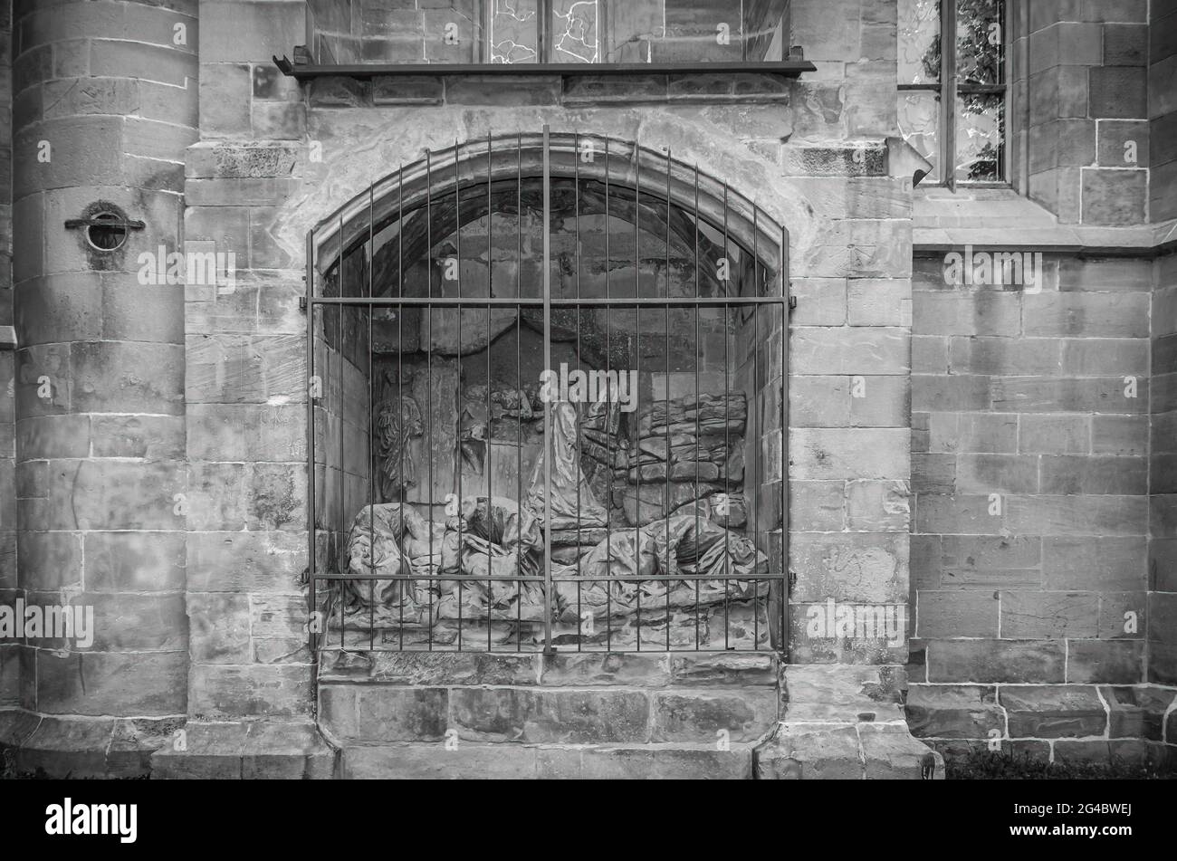 Regiswindis Church, Lauffen am Neckar, Baden-Württemberg, Germania: 'Monte degli Ulivi', rappresentazione medievale e elencata della scena del Monte degli Ulivi. Foto Stock