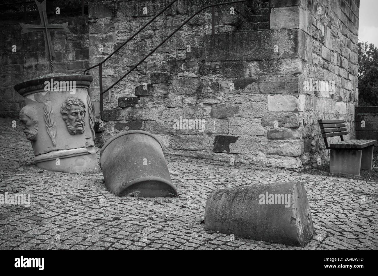 Lauffen am Neckar, Baden-Württemberg, Germania: Memoriale di guerra per i caduti della prima guerra mondiale. Foto Stock