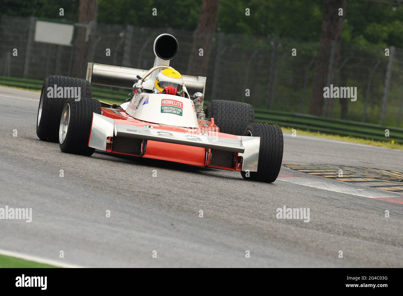 Imola, 6 giugno 2012: Unknown run Classic F1 Car 1974 Trojan-Tauranac Racing Trojan T103 ex Tim Schenken durante le prove di Imola Classic 2012 su Imola Foto Stock