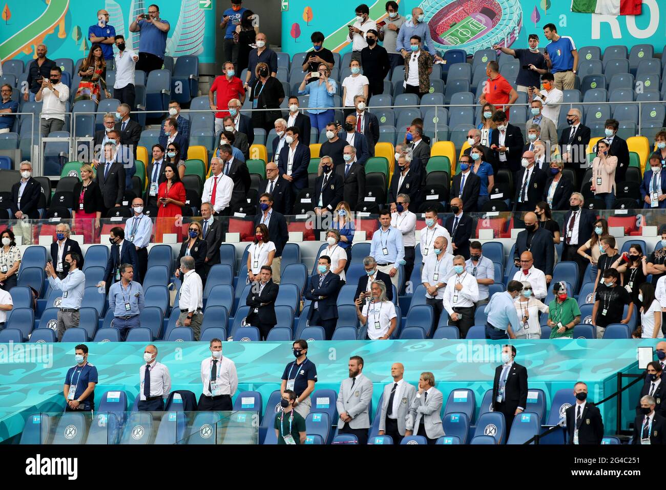 ROMA, ITALIA - GIUGNO 20: Onora la tribuna, durante il Campionato UEFA Euro 2020 Gruppo UNA partita tra Italia e Galles allo Stadio Olimpico il 20 giugno 2021 a Roma, Italia. (Foto di MB Media/BPA) Foto Stock