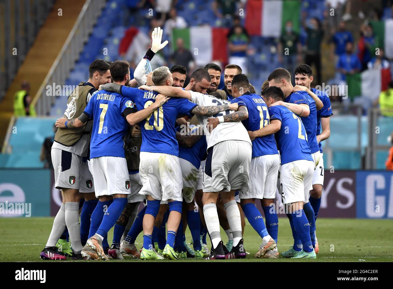 Roma, Italia. 20 giugno 2021 durante la UEFA Euro 2020 Group UNA partita di calcio tra Italia e Galles allo stadio Olimpico di Roma (Italia), 20 giugno 2021. Photo Andrea Staccioli/Insifefoto Credit: Insifefoto srl/Alamy Live News Foto Stock