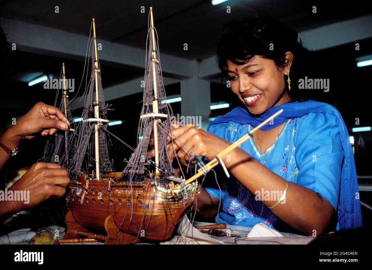 MAURITIUS. IMBARCAZIONI TRADIZIONALI ARTIGIANALI A PORTATA DI MANO Foto Stock
