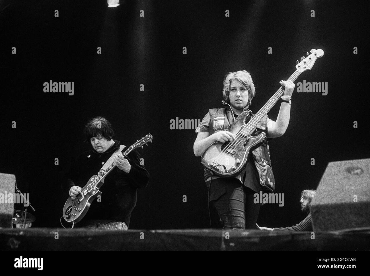 Ecografia al Glastonbury Festival 1998, Worthy Farm, Somerset, Inghilterra, Regno Unito. Foto Stock