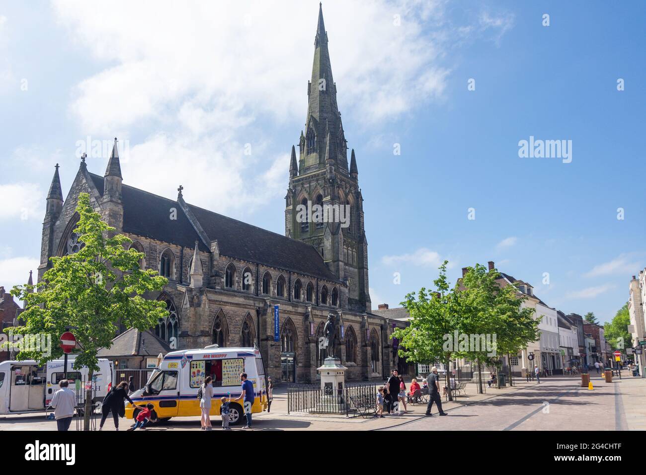 St Mary's Heritage Church (The Hub at St Mary's Art Center), Market Street, Lichfield, Staffordshire, Inghilterra, Regno Unito Foto Stock