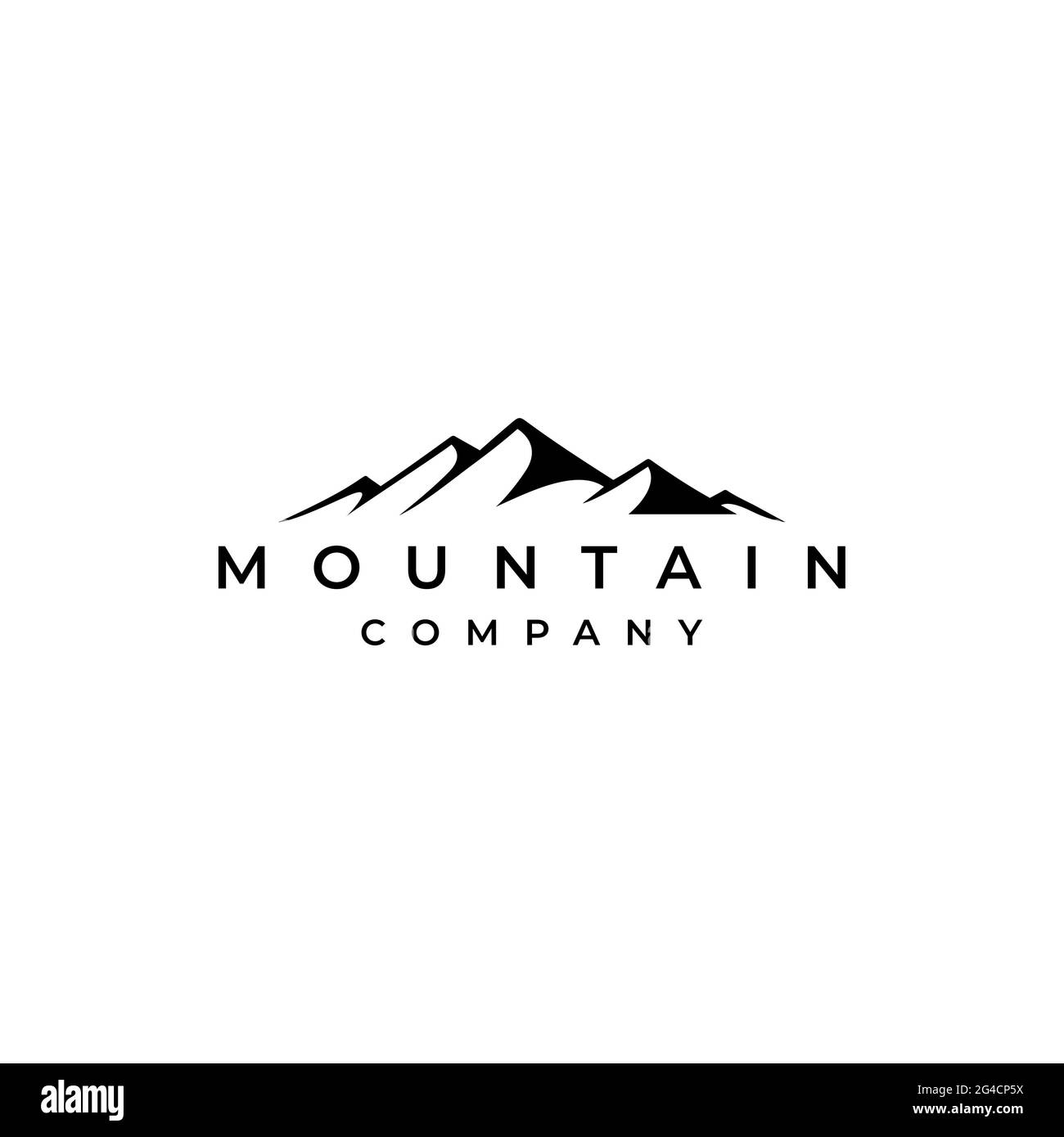 Design con logo all'aperto Mountain Adventure Illustrazione Vettoriale