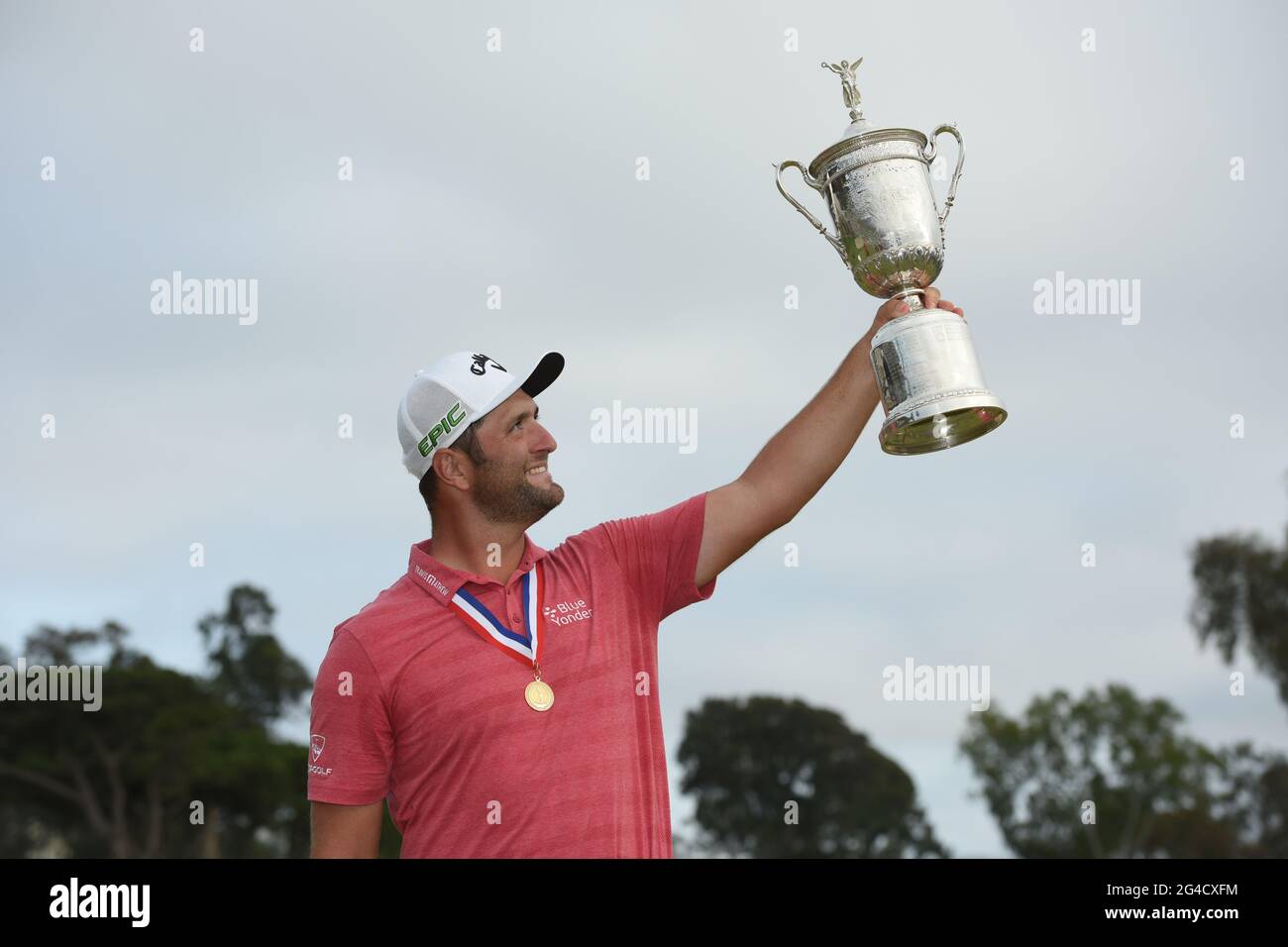 Jon Rahm durante il quarto round del campionato US Open 2021 nel campo da golf Torrey Pines a San Diego, California, USA il 20 giugno 2021. Credit: J.D. Cuban/AFLO/Alamy Live News Foto Stock