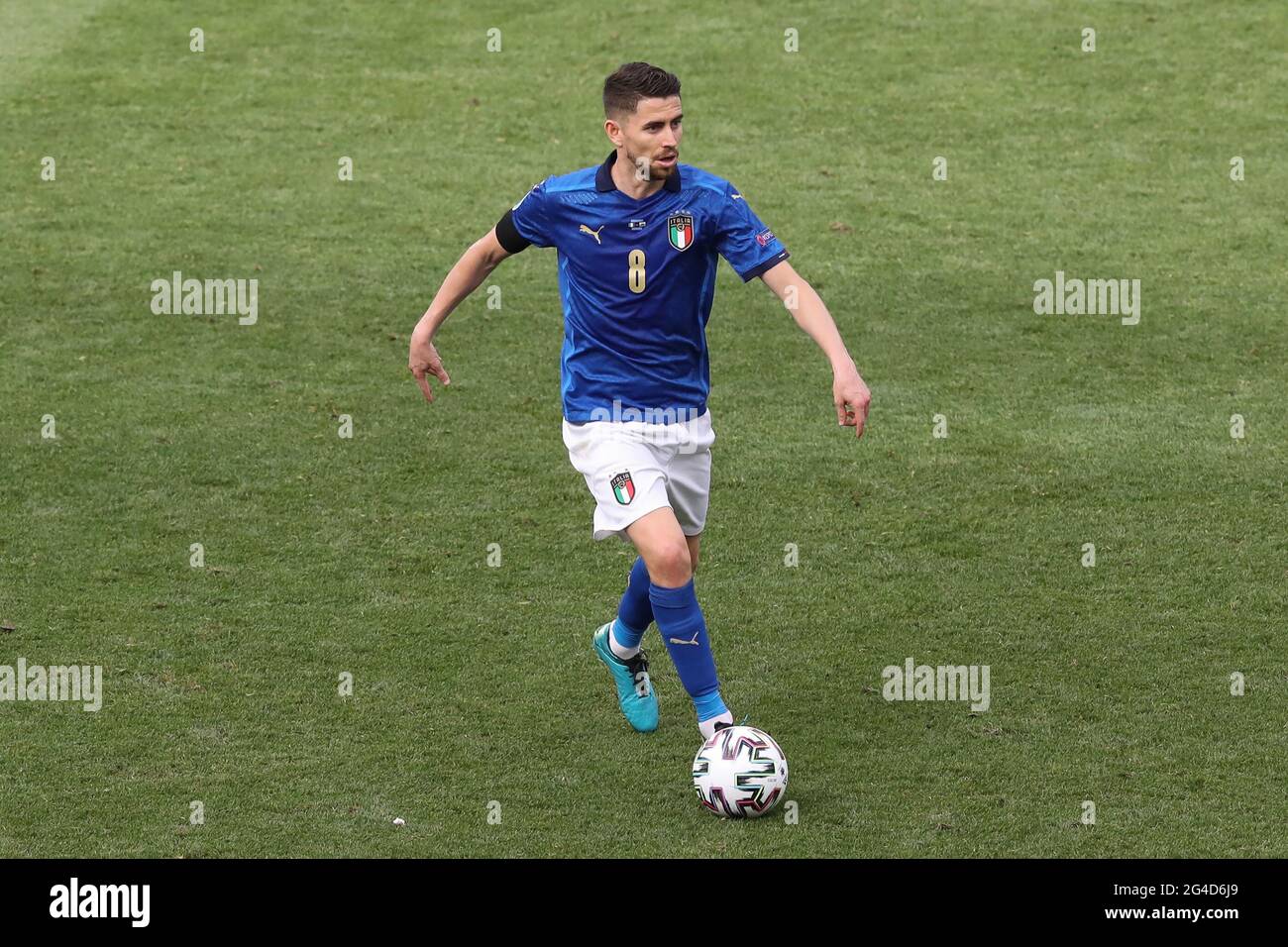 Roma, Italia, 20 giugno 2021. Jorginho d'Italia durante la partita UEFA Euro 2020 allo Stadio Olimpico di Roma. L'immagine di credito dovrebbe essere: Jonathan Moscop / Sportimage Foto Stock