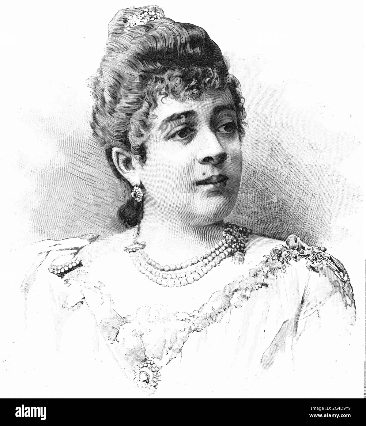 Judic, Anna, 17.7.1850 - 14.10.1911, cantante francese (soprano), nome di nascita: Anne Damiens, IL DIRITTO D'AUTORE DELL'ARTISTA NON DEVE ESSERE CANCELLATO Foto Stock