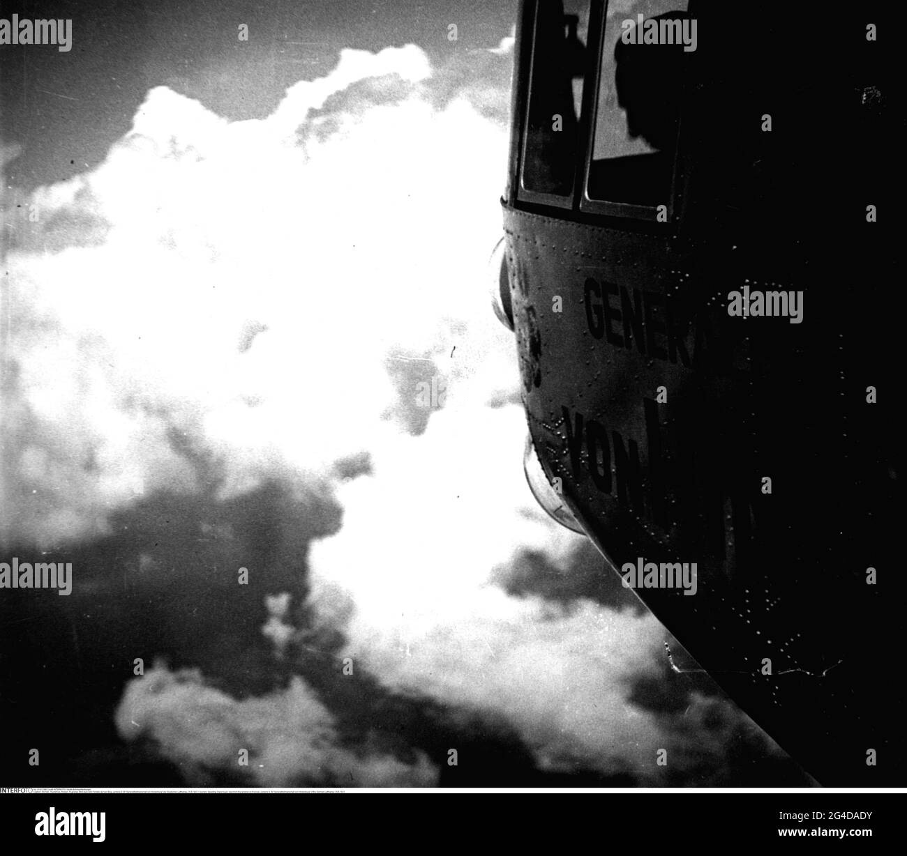 turismo, viaggiare, viaggiare in aereo, vista dalla finestra sulla prua, EDITORIALE-USO-SOLO Foto Stock