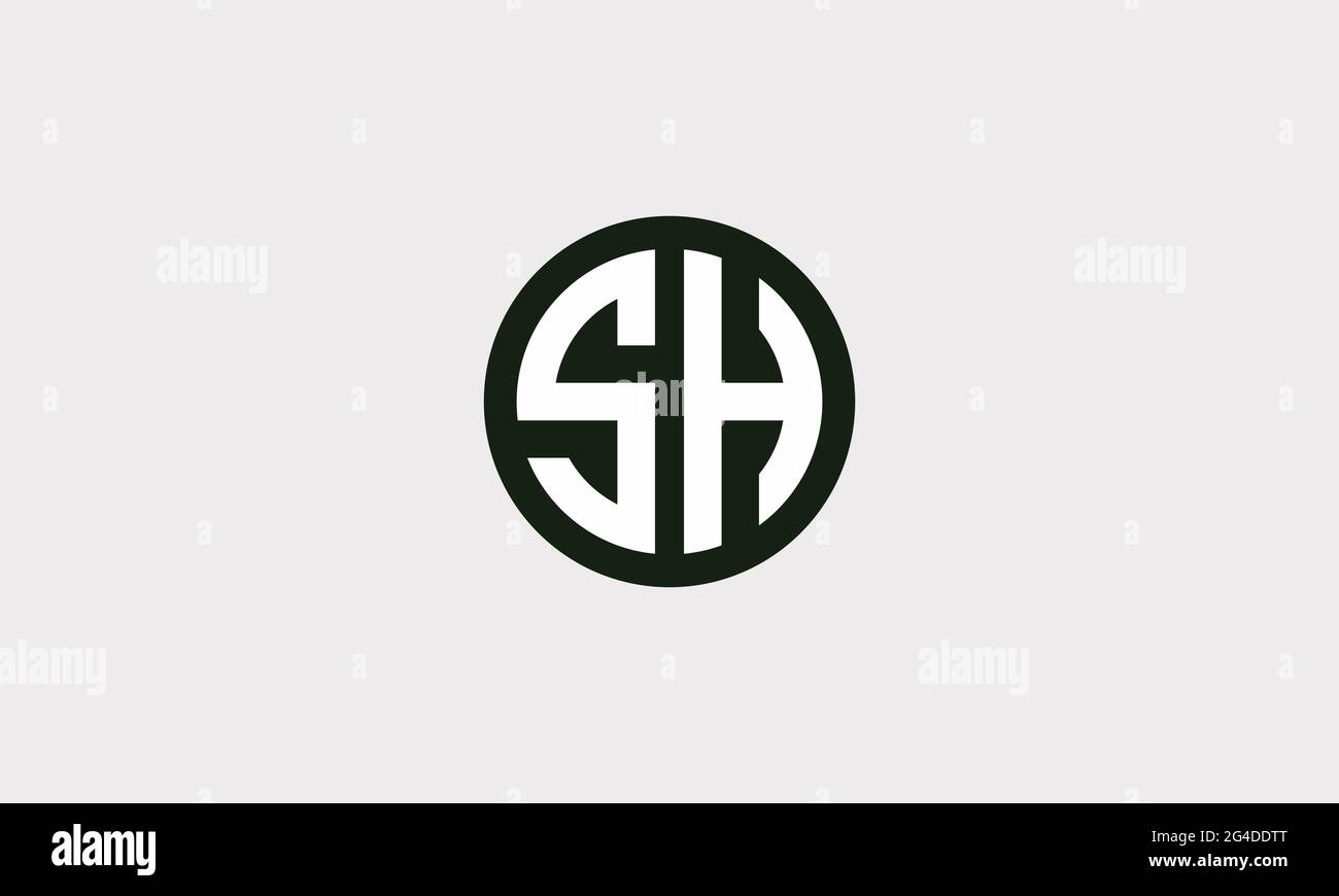 SH e HS S o H Abstract Letter Mark Vector Logo Template for Business Illustrazione Vettoriale