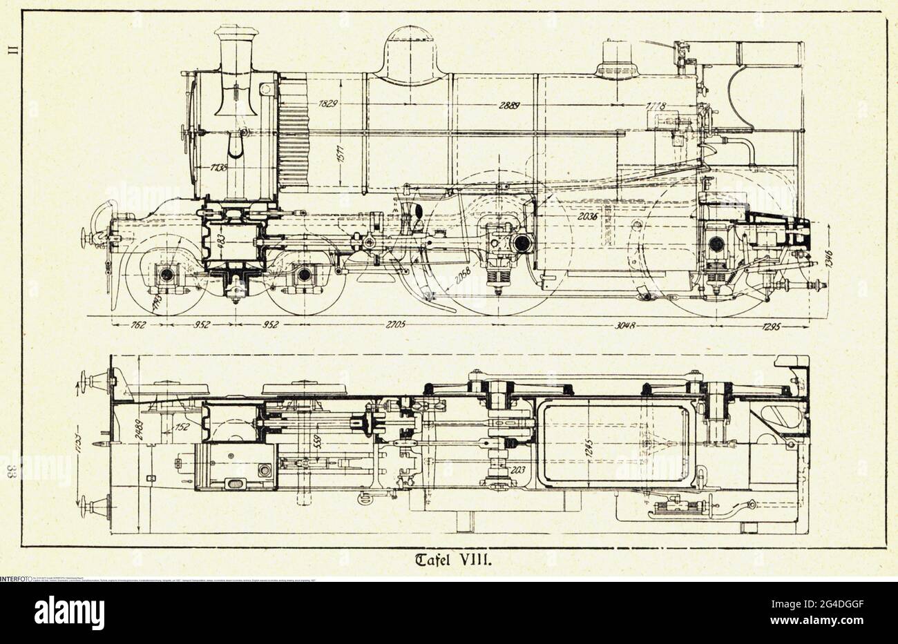 trasporti / trasporti, ferrovia, locomotive, locomotiva a vapore, tecniche, La locomotiva inglese express, IL COPYRIGHT DELL'ARTISTA NON DEVE ESSERE CANCELLATO Foto Stock