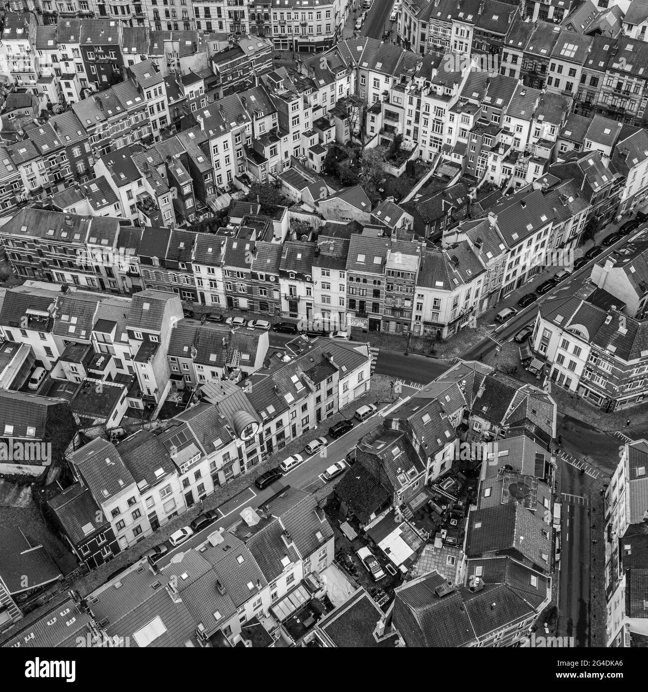 Bruxelles, Belgio, 3 gennaio 2021: Vista dall'alto della città vecchia di Bruxelles Foto Stock