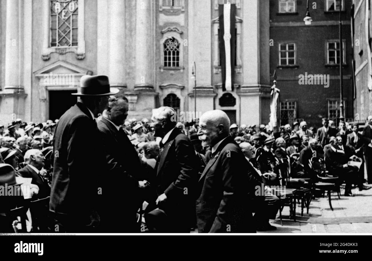 teatro / teatro, attore, accogliente al teatro all'aperto, Austria, 1930, DIRITTI-AGGIUNTIVI-CLEARANCE-INFO-NON-DISPONIBILE Foto Stock