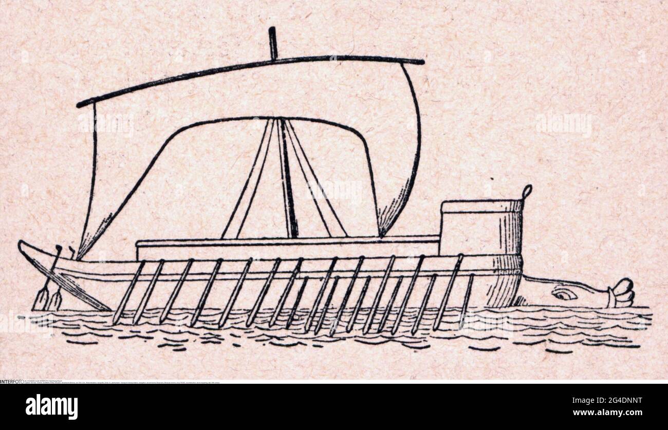 Trasporti, navigazione, mondo antico, Etruschi, Etruschi, CIRCA 700 A.C., IL DIRITTO D'AUTORE DELL'ARTISTA NON DEVE ESSERE CANCELLATO Foto Stock