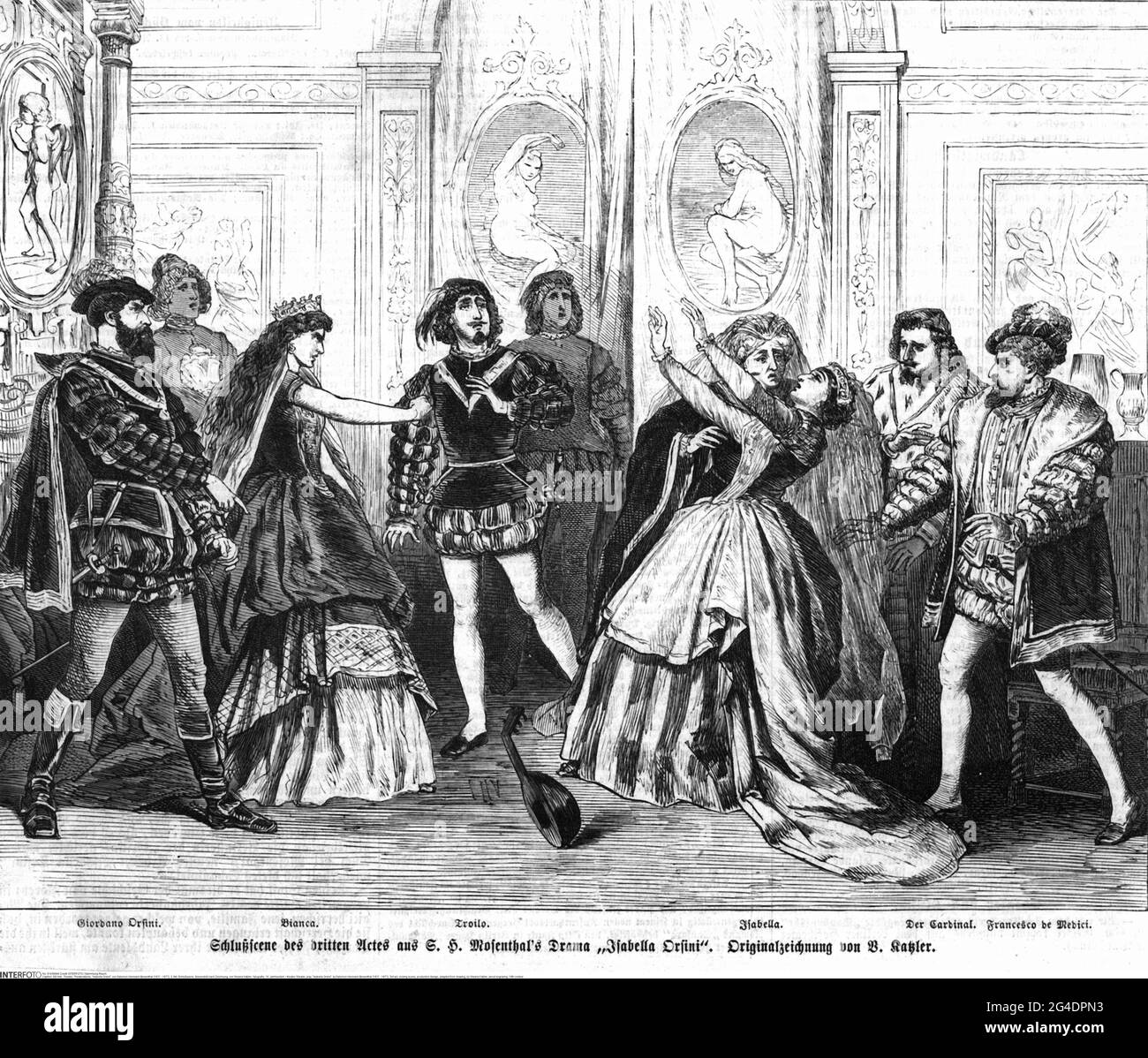 teatro / teatro, opera, 'Isabella Orsini', di Salomon Hermann Mosenthal (1821 - 1877), 3° atto, IL DIRITTO D'AUTORE DELL'ARTISTA NON DEVE ESSERE CANCELLATO Foto Stock teatro / teatro, opera, 'Isabella Orsini', di Salomon Hermann Mosenthal (1821 - 1877), 3° atto, IL DIRITTO D'AUTORE DELL'ARTISTA NON DEVE ESSERE CANCELLATO Foto Stock