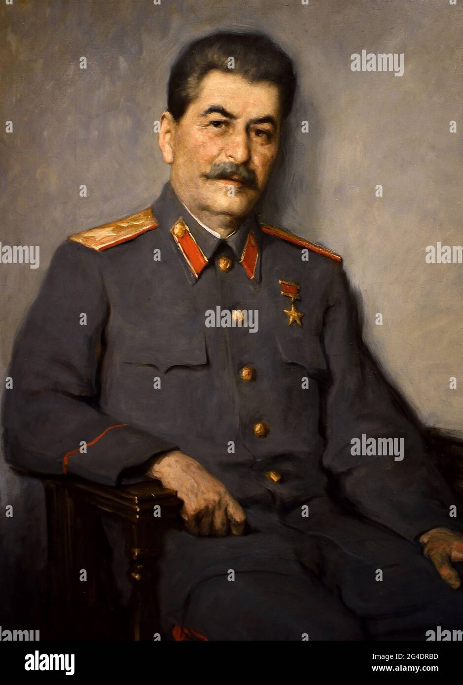 Joseph Stalin1947-1948 ( Rivoluzione russa 1917 - 1945 ) Lenin Stalin propaganda russa - Pubblicità Russia URSS Foto Stock
