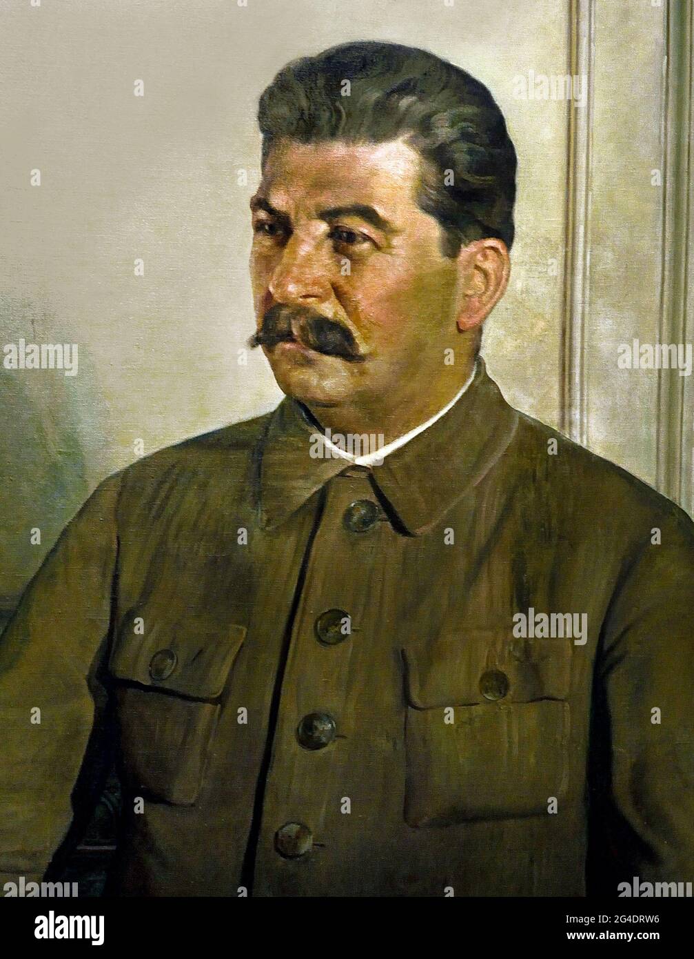 Joseph Stalin 1937 di Isaac Brodsky ( Rivoluzione russa 1917 - 1945 ) Lenin Stalin propaganda russa - Pubblicità Russia URSS Foto Stock