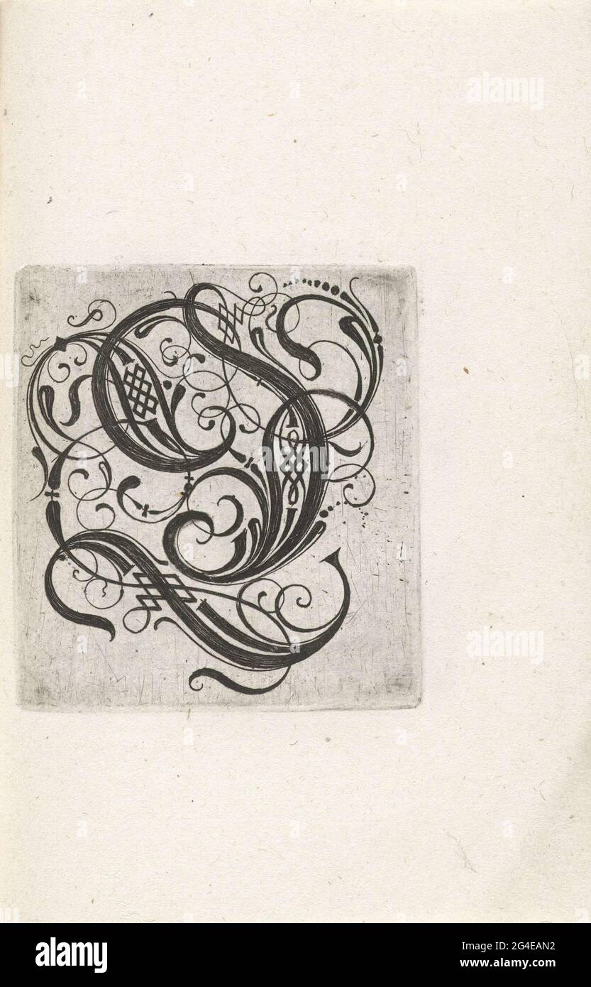 . Dalla serie di 24 lettere gotiche con treccia: A-i, K-T e V-Z. Foto Stock