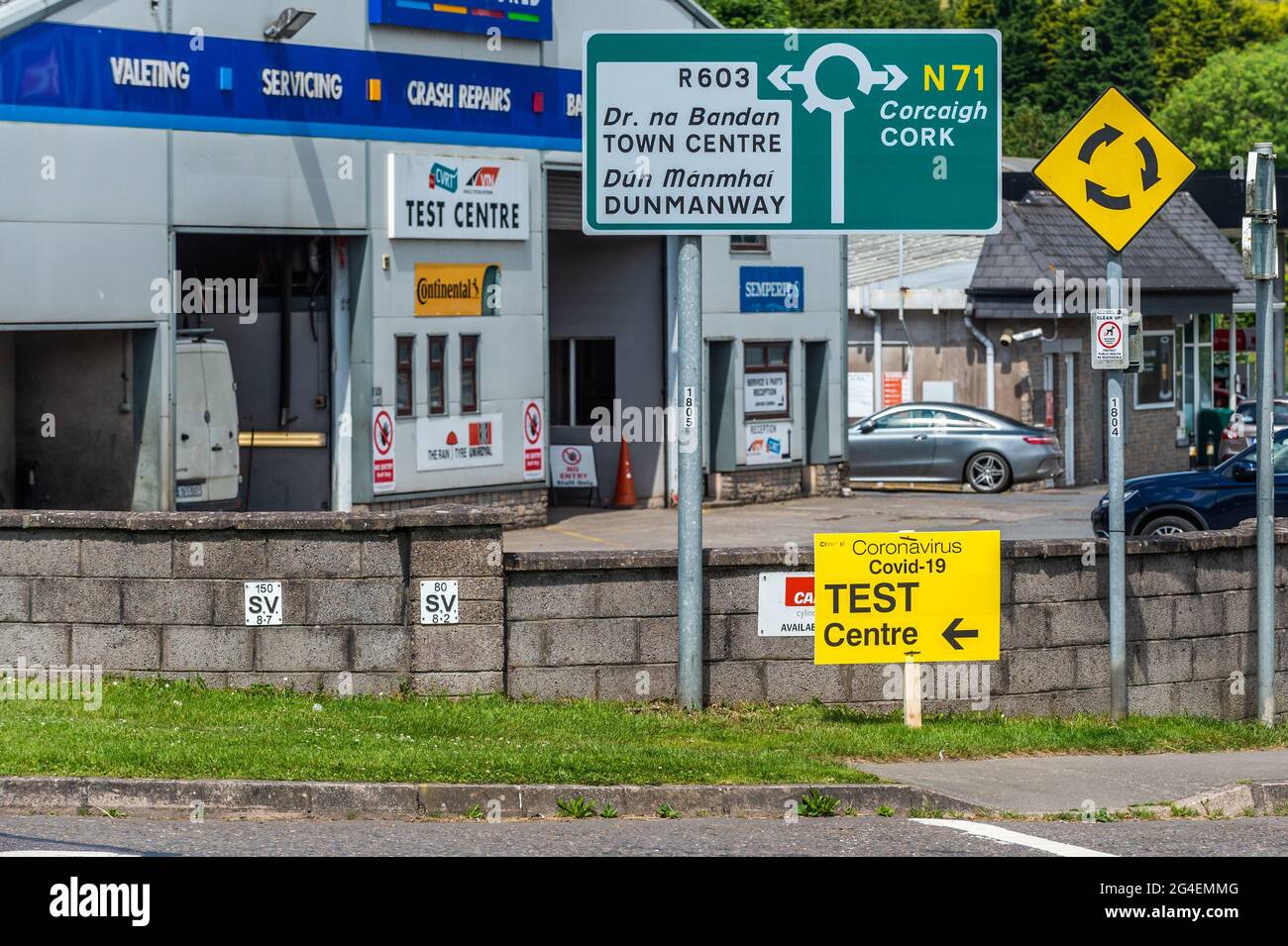 Bandon, West Cork, Irlanda. 21 Giugno 2021. Un centro di test COVID-19 è stato inaugurato oggi al Bandon Community Hospital. Il centro di test è aperto oggi e domani per facilitare i test di walk-in dalle 11:00 alle 19:00 senza bisogno di appuntamento. Credit: AG News/Alamy Live News Foto Stock