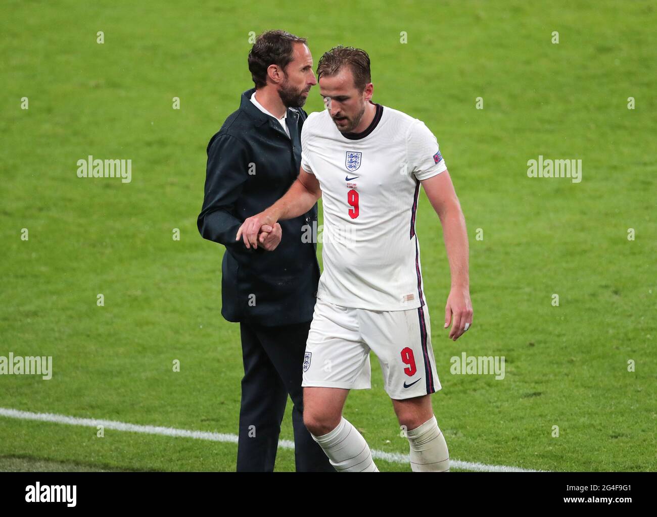 SOUTHGATE, KANE, INGHILTERRA V SCOZIA, 2021 Foto Stock