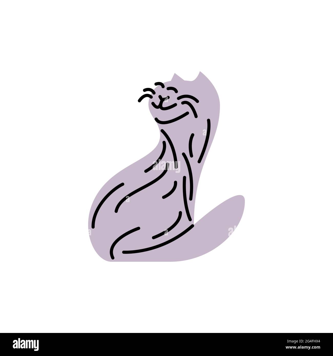Cat. Logo vettoriale in grassetto Illustrazione Vettoriale