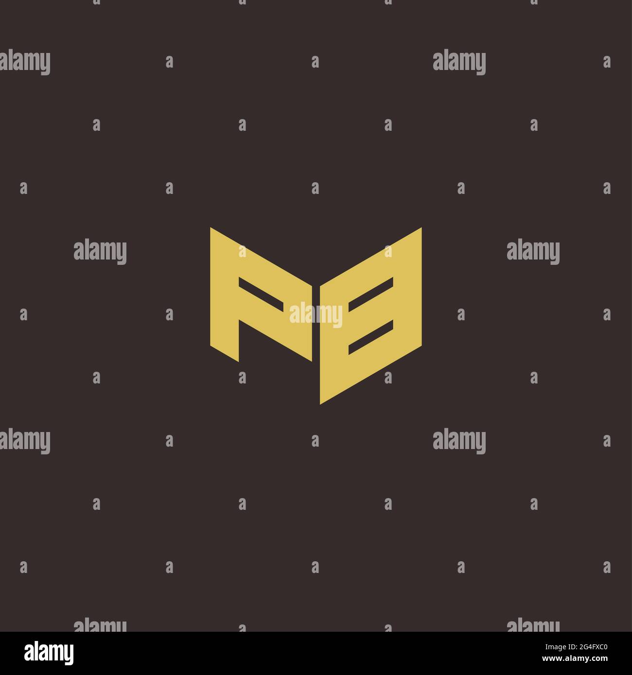 Logo Letter iniziale Logo modello con sfondo oro e nero, icona vettoriale moderno Illustrazione Vettoriale