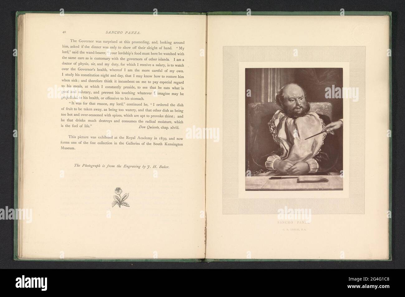 Riproduzione fotografica di una stampa su un dipinto di Sancho Panza di Charles Robert Leslie; Sancho Panza. . Foto Stock