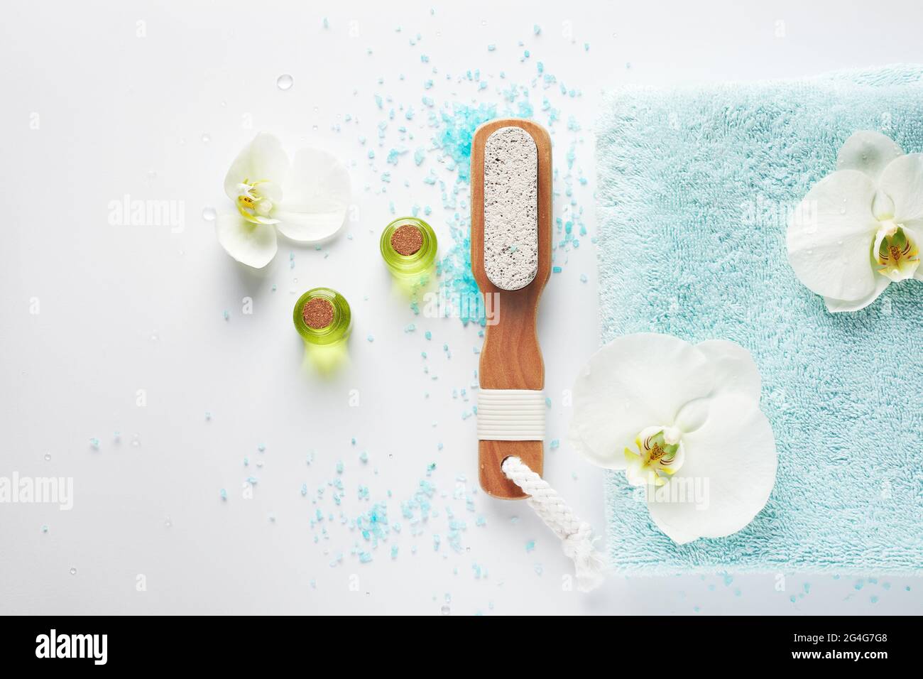 Prodotti per la cura della pelle e della bellezza. Concetto di spa. Foto Stock